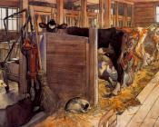 卡尔 拉尔森 : The Cowshed Carl Larsson